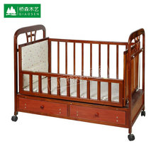 婴儿床带护栏女孩公主床幼儿园宝宝床带滚轮可移动新生儿欧式