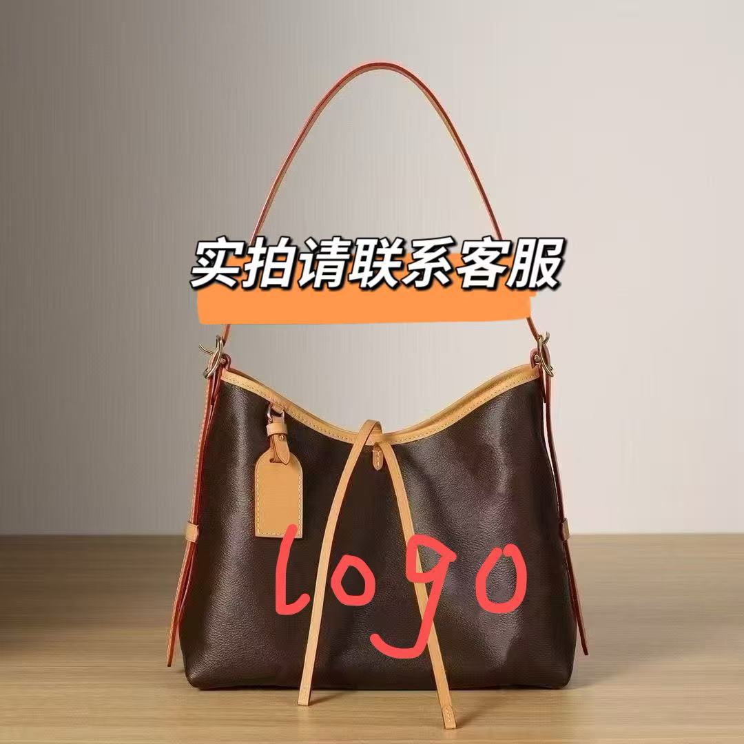 carryall经典驴家老花托特包跨境大容量子母通勤包轻奢印花单肩包