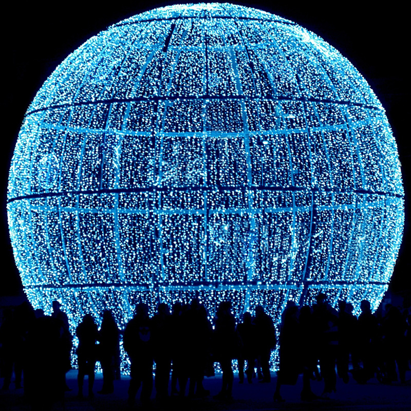 圣诞节造型球灯光秀灯光节户外街道圣诞球屋造型灯装饰浪漫装饰灯