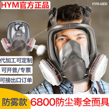 6800防毒面具全面罩硅胶电焊消防火喷漆化工业防粉尘跨境劳保防蜂
