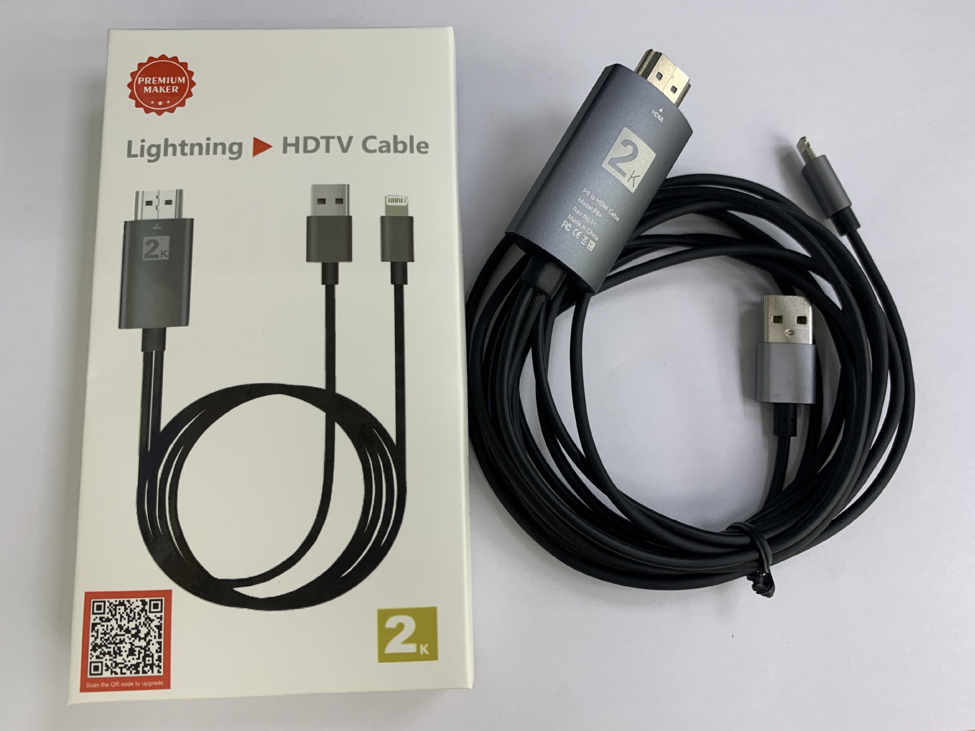 For Apple Android Type C to HDMI High Definition Multimedia Cable Plug-and-Play Lightning Conversion Wire