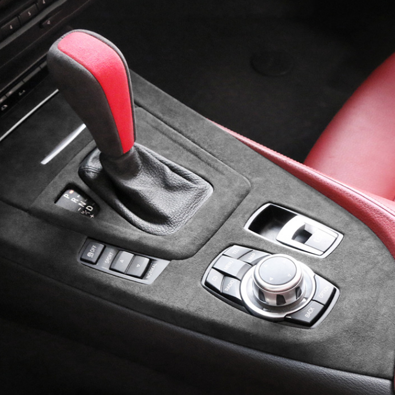 适用09-15宝马z4e89大档位面板翻毛皮汽车改装装饰亮黑汽车内饰