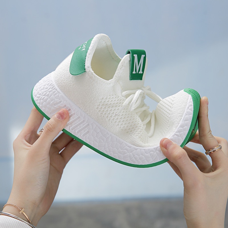 Customized Little Daisy Mesh Surface Shoes Women's Old Beijing Cloth Shoes Korean Style Sneaker Casual Breathable Running Mesh Shoes Mesh Surface Shoes Slip-on