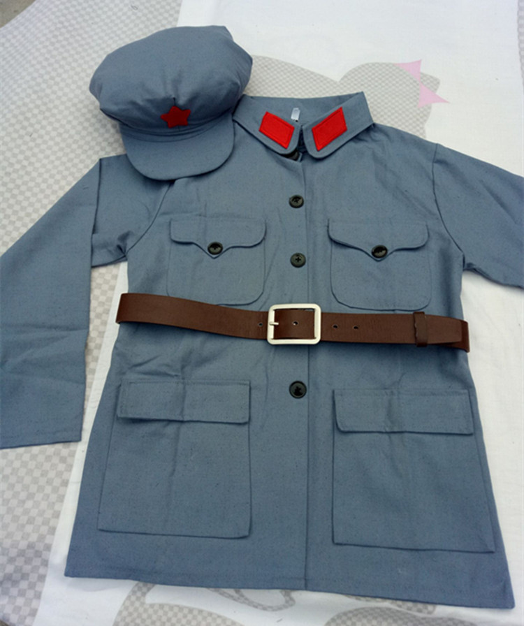 红军装成人红军演出服男女八路军抗战服装红卫兵儿童小红军表演服