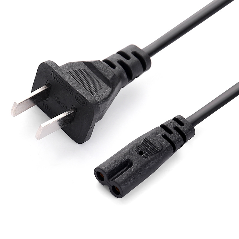 国标八字尾插线 国标8字尾电源线两芯 八字尾线国标8字尾线1.5米