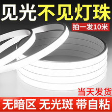 cob灯带家用自粘220v客厅吊顶硅胶背景墙户外防水氛围led软线通往