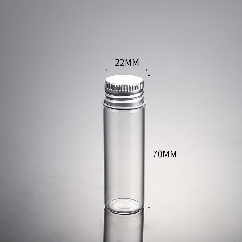 Factory Wholesale Transparent Screw Glass Bottle Packaging Multi-Specification Travel Portable Cosmetics Control Aluminum Cover Glass Bottle