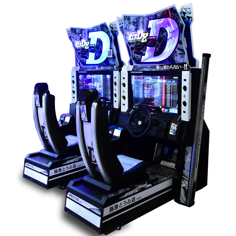 全新32寸头文字d8赛车游戏机电玩城动漫乐园投币类赛车摩托车街机