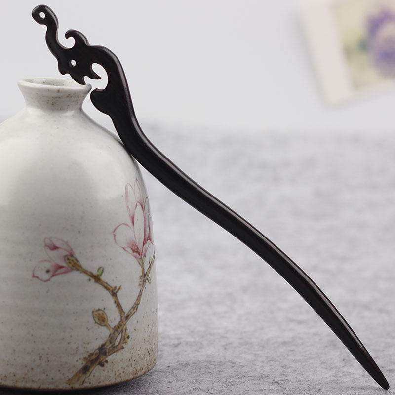 黑檀紫光檀木簪子发簪古风发饰百搭古典盘发钗子复古中国风汉服头