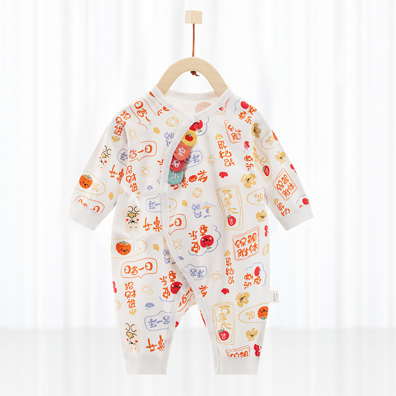 Baby Jumpsuit Spring and Autumn Rompers Size 52 Newborn New Year Onesie First Month Old 100 Days Old Baby Clothes