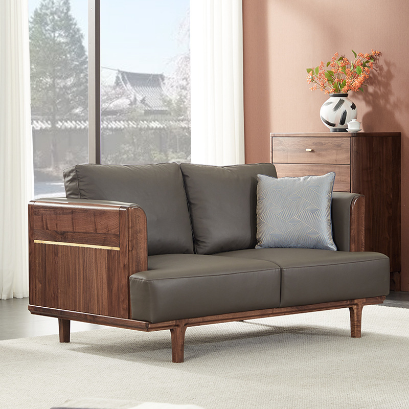 南美胡桃木新中式全实木沙发组合轻奢古典大小户型家用客厅家具