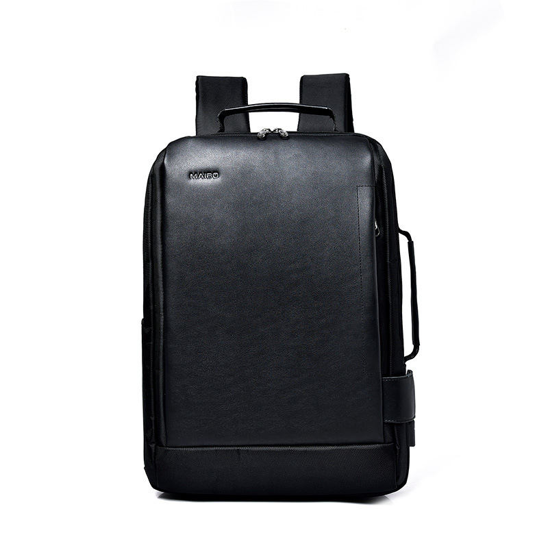 Quality Men's Bag New Backpack Business Casual PU Leather Backpack Business Trip Computer Bag Fashion Schoolbag One Piece Dropshipping