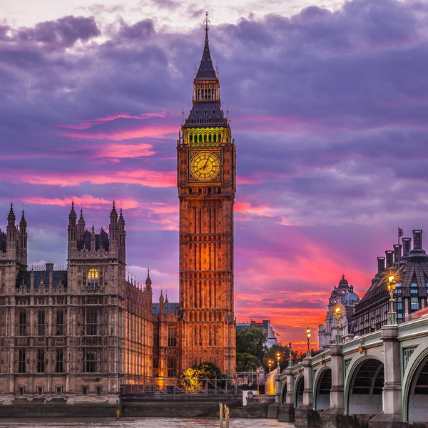 5d钻石画英国大本钟风景画室内咖啡厅装饰画亚马逊十字绣60cm