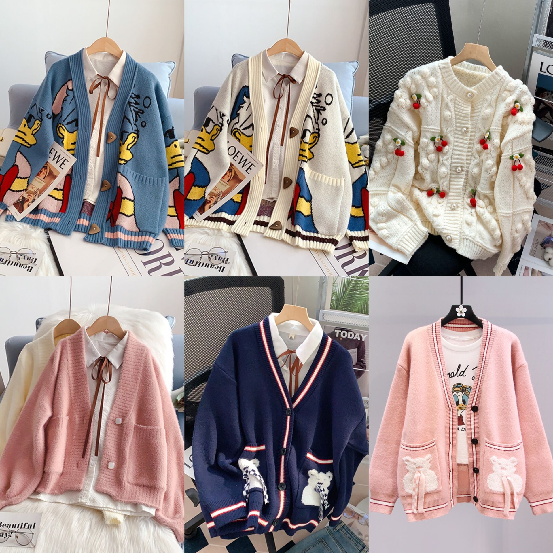 直播引流女装开衫毛衣便宜地摊清仓处理阿里巴巴外贸女针织衫货源