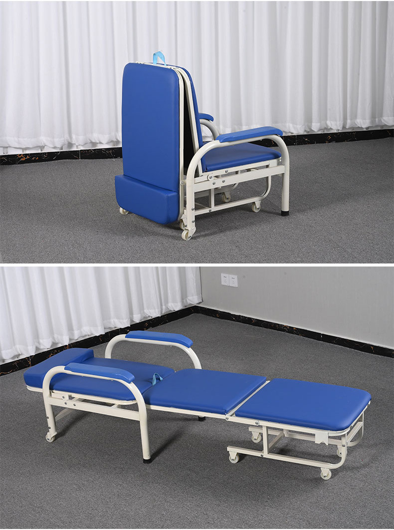 厂家免安装医院陪护椅折叠床单人床不锈钢两用床办公室午休床