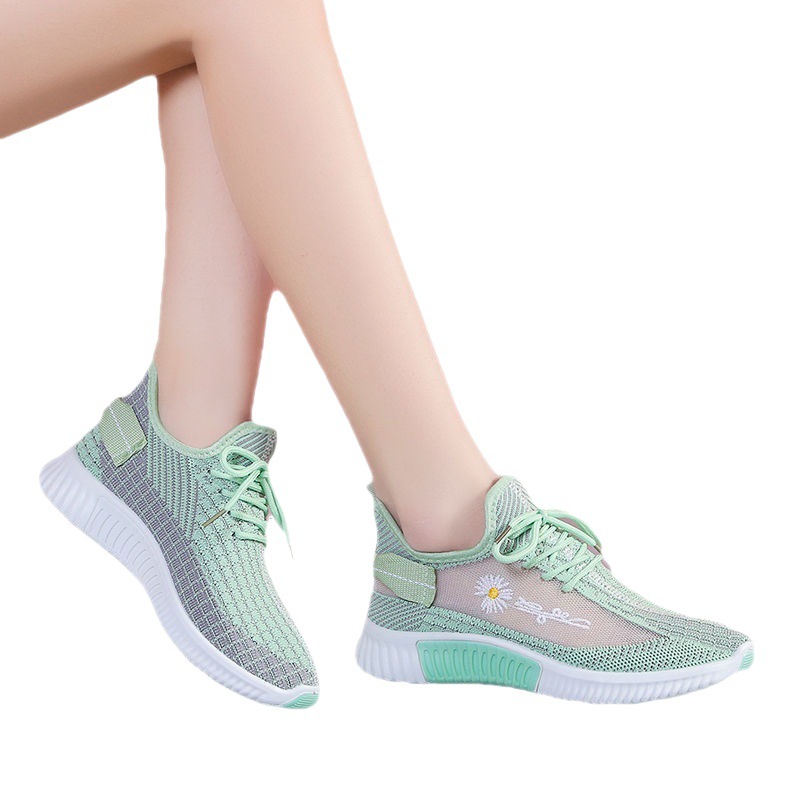 2023 Summer Coconut Shoes Fitness Shoe Women's Foreign Trade Cross-Border Breathable Travel Leisure Soft Bottom Running Shoes Wholesale