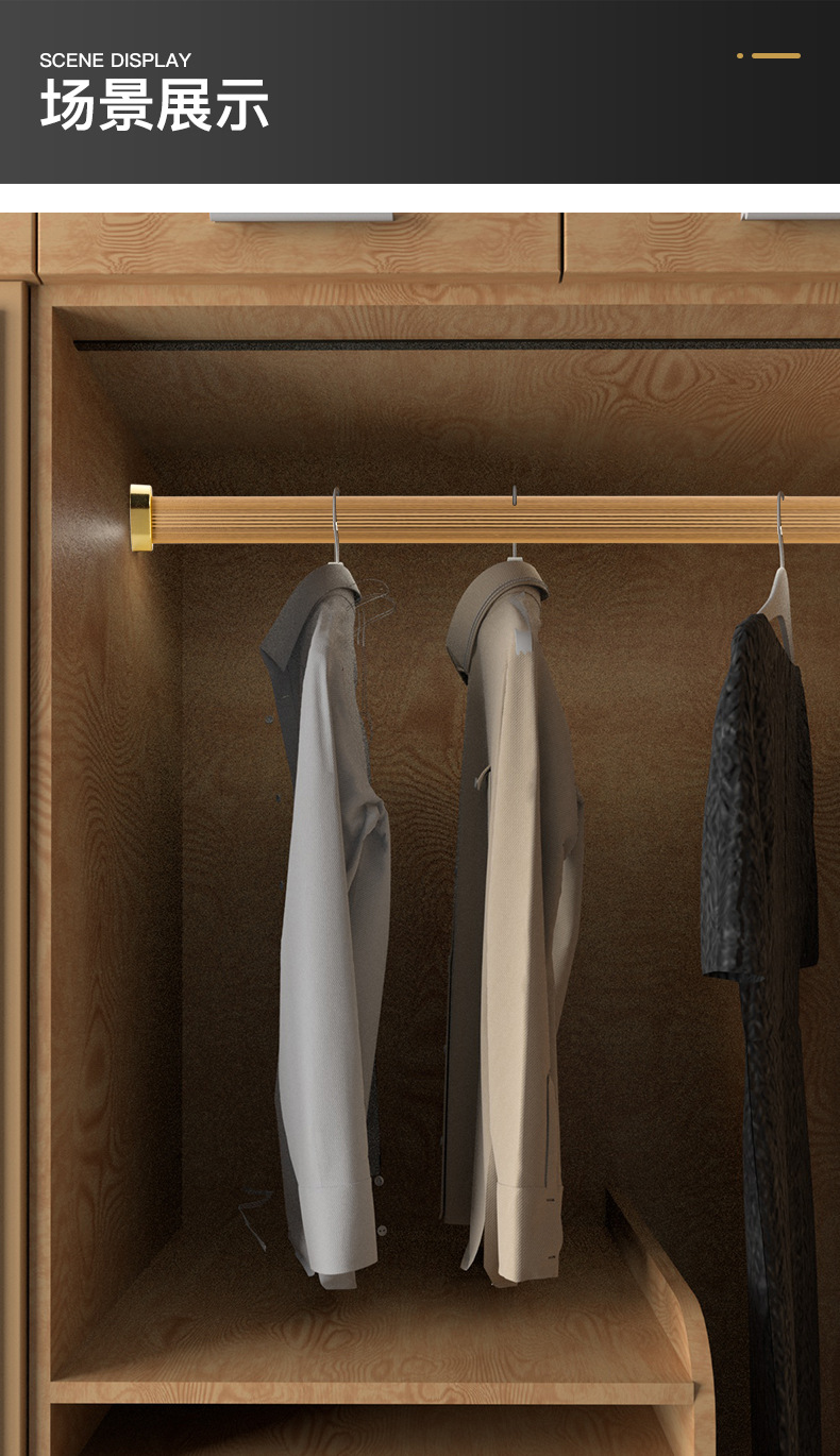 16组合翻盖衣杆衣通挂杆配套衣座 橱衣柜锌合金法兰座