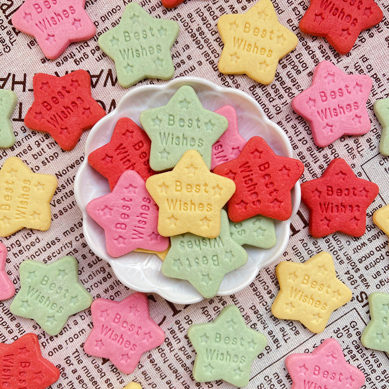 蛋糕装饰饼干星星五角星甜点儿童可爱网红装饰焙多夫饼干甜品摆件