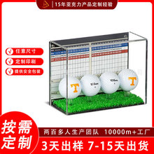 定制可拆卸磁性透明亚克力展示盒 用于高尔夫球展示柜 带草皮地板