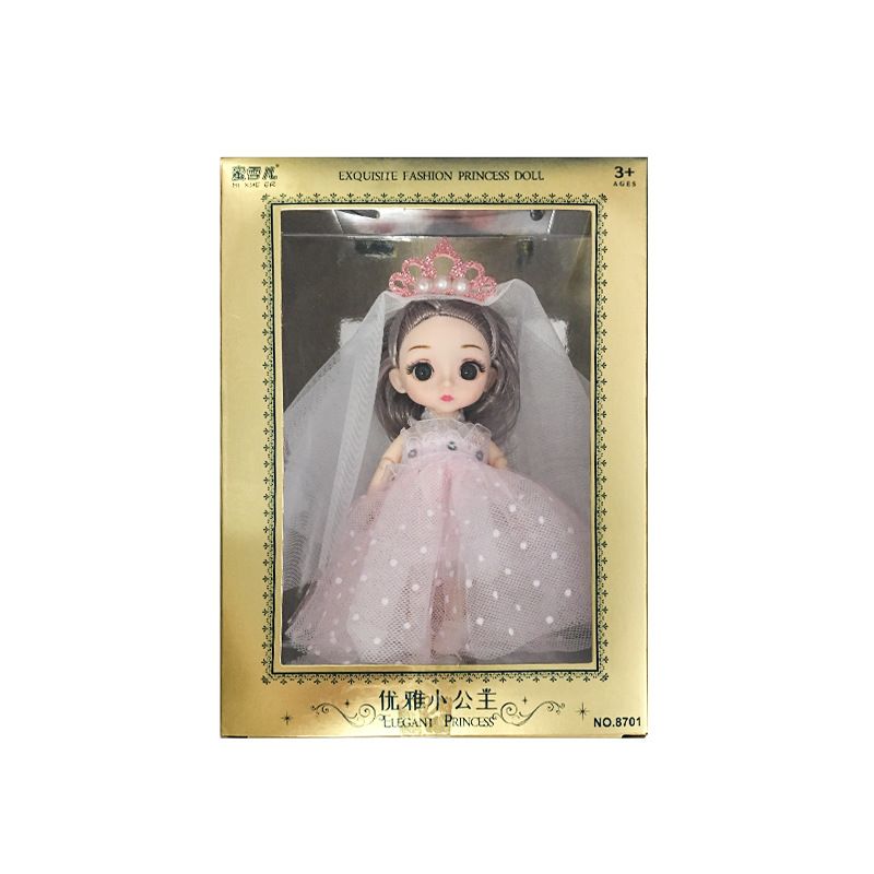 16cm Wedding Dress Barbie Doll with Light Girl Gift Doll Multi-Specification Play House Toy Stall