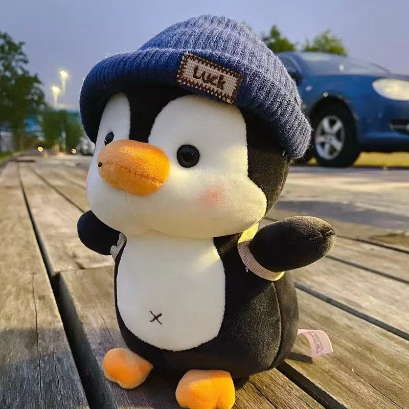 super cute backpack penguin doll plush toys small crane machines doll ragdoll children‘s day gift for men wholesale