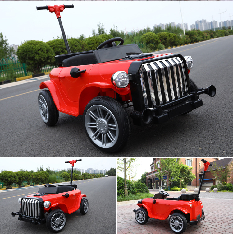 儿童电动汽车四轮遥控男女孩宝宝玩具车可坐大人亲子互动溜娃推车