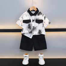 男童装中国风夏季短袖套装中小童新中式衣服宝宝衬衫短裤两件套潮