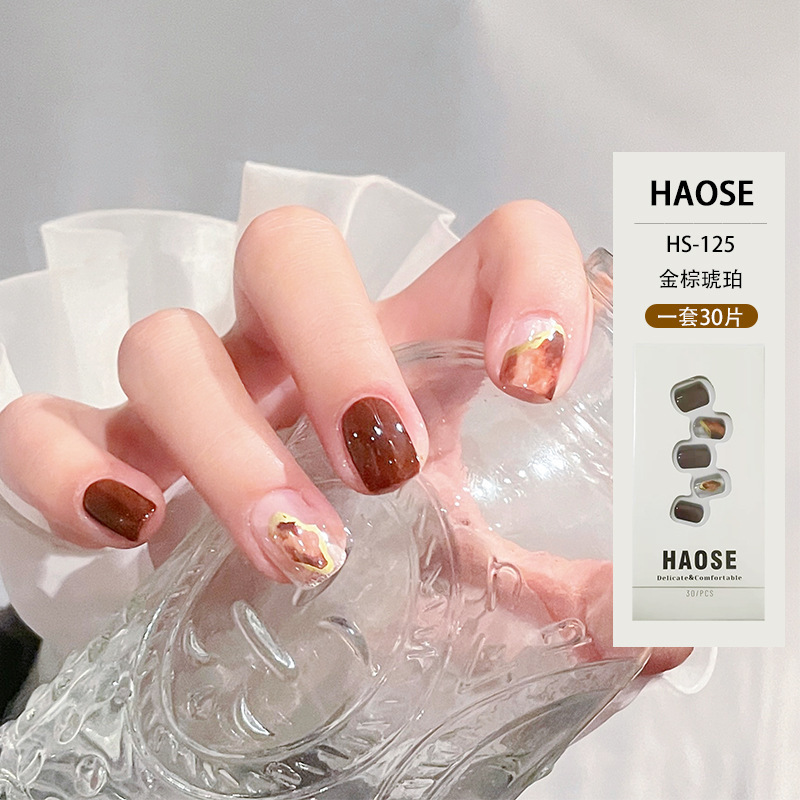 Air Soft Nail High-End Wear Nail Nail Beauty Nail Patch Warm Genie Pure Want Finished Handmade Wear Nail 30 Pieces