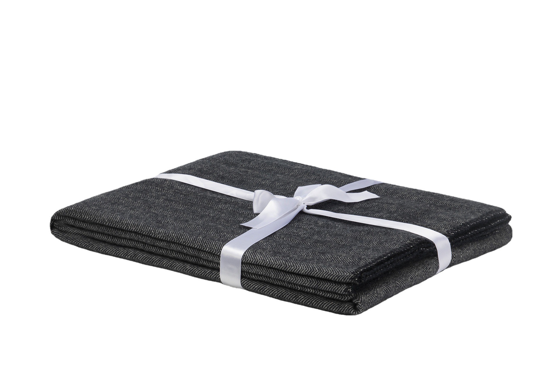 [Factory-Operated Processing] Merino Wool Soft Warm Delicate Herringbone Woolen Blanket