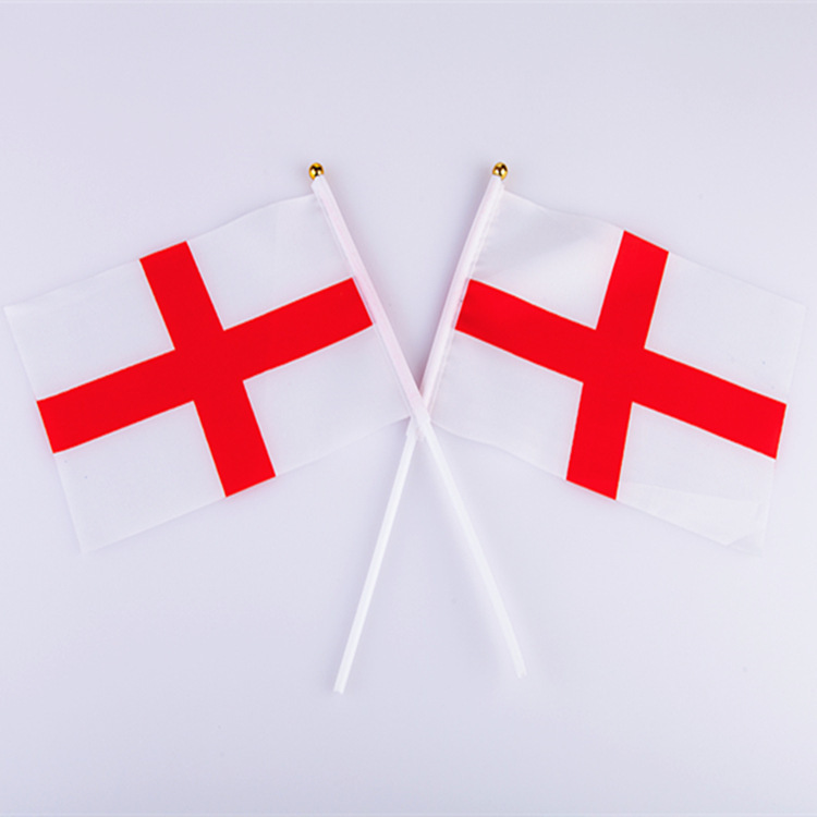 【工厂供应】英格兰小旗帜定制14*21手摇旗球迷节日广告小手旗