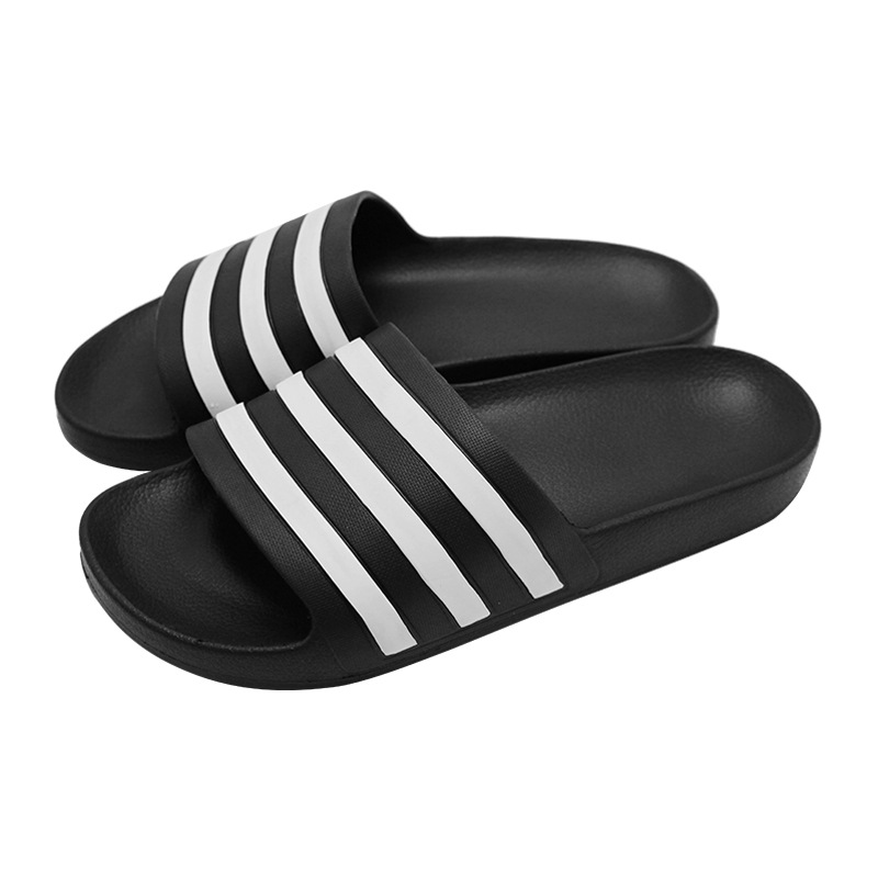 Sports Striped Slippers Female Online Influencer Same Fashion Korean Style Outdoor Beach Shoes Household Four Seasons Sandals for Men