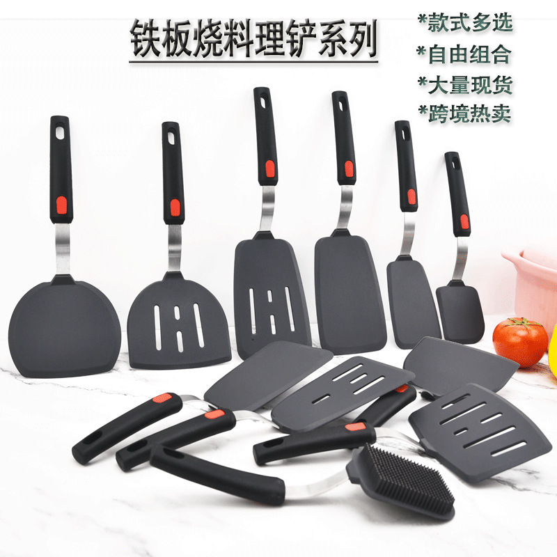 Silicone Cooking Utensils Teppanyaki Cooking Shovel Non-Stick Pan Silicone Spatula Pancake Tamagoyaki Shovel Cross-Border New Arrival