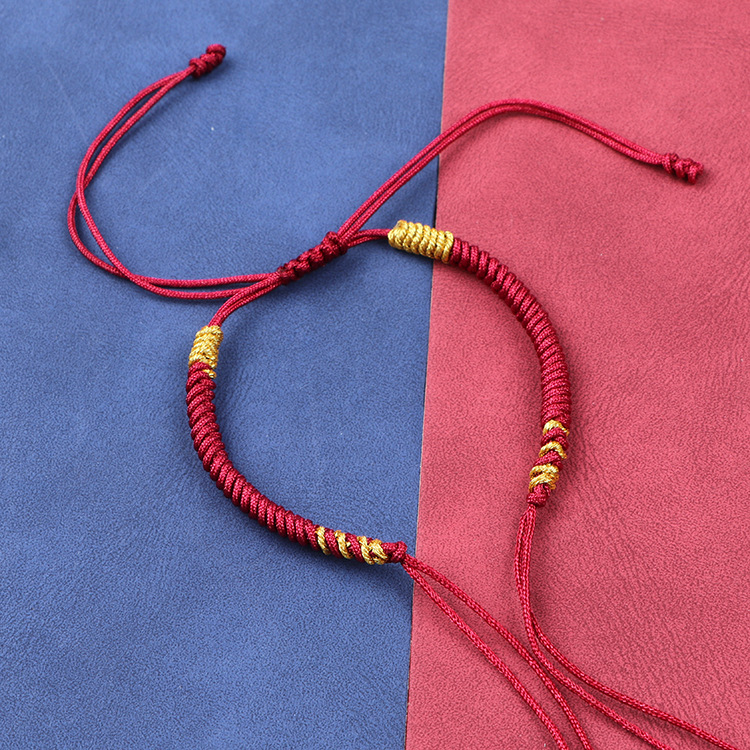 手工编织精致半成品手绳桃花结diy编绳手链半成品可穿珠硬金-阿里巴巴