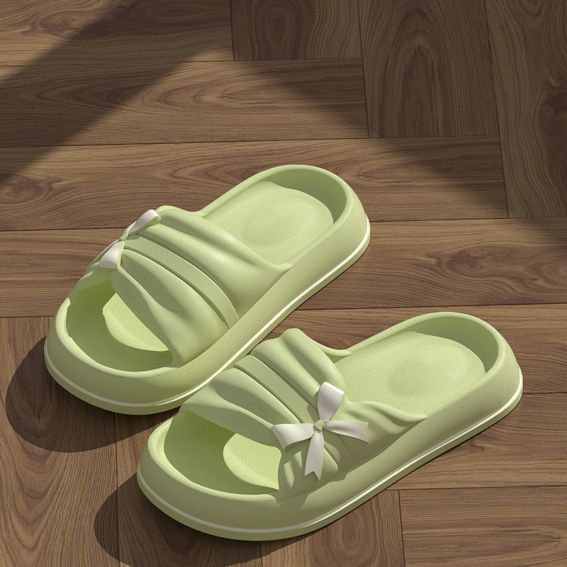 Slip-on Slippers for Women Summer Outdoor Indoor Home Thick Bottom Silent Anti-Slip Bathroom Bath Soft Bottom Sandals Home
