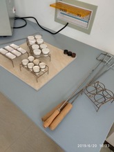 马弗炉化验设备挥发分灰分送样工具带手柄坩埚架送样钳叉子
