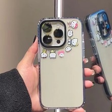 凯蒂猫镜头适用iPhone14promax手机壳防摔12可爱透明13大孔XSMAX