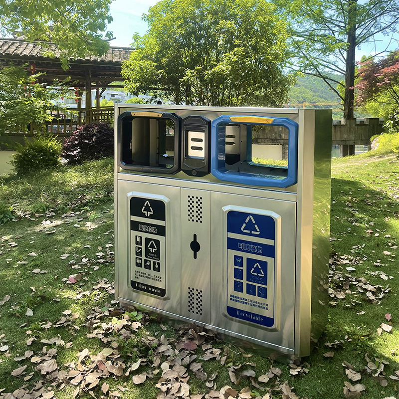 0成交0个厂家直供户外不锈钢垃圾桶小区环卫垃圾分类箱街道公园果皮箱