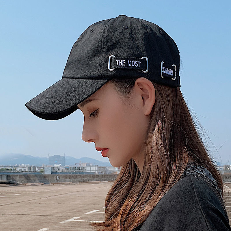 Hat Women's New Internet Celebrity Minimalist Letters Sun-Poof Peaked Cap Spring and Autumn Sun-Proof Face Cover Sun Hat Men's Baseball