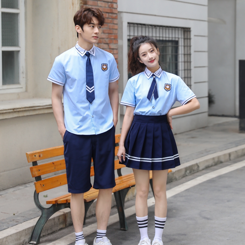 r4校服套装中学生六年级毕业班服夏季初中高中生学院风运动会演出