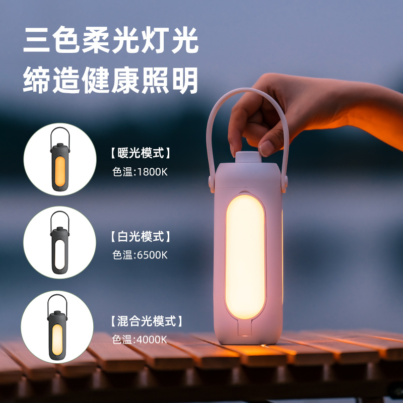 Cross-Border New Outdoor Camping Lantern Multi-Function Charging Folding Camping Lamp Portable Tent Light Emergency Light Amazon