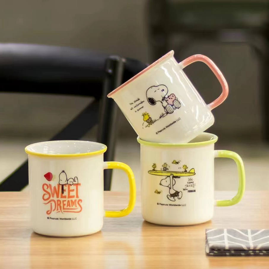 家用马克杯子 卡通史努比陶瓷杯实用活动创意礼品 水杯印字logo