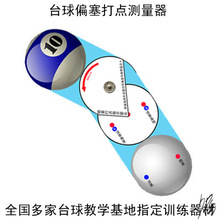 台球训练器偏塞加塞测量尺克准度教学桌球训练器练习器