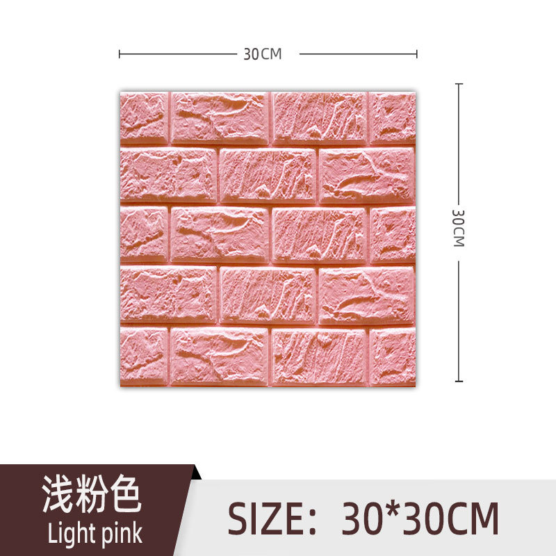 Brick Pattern Wall Stickers Simple XPe Foam Self-Adhesive Cross-Border 30x30 Small Size 3D Wall Sticker Wall Wallpaper