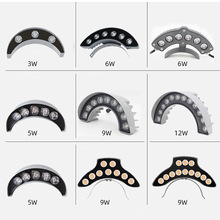 led瓦楞灯户外古建筑射灯瓦片灯6W工程亮化投射灯户外瓦楞月牙灯