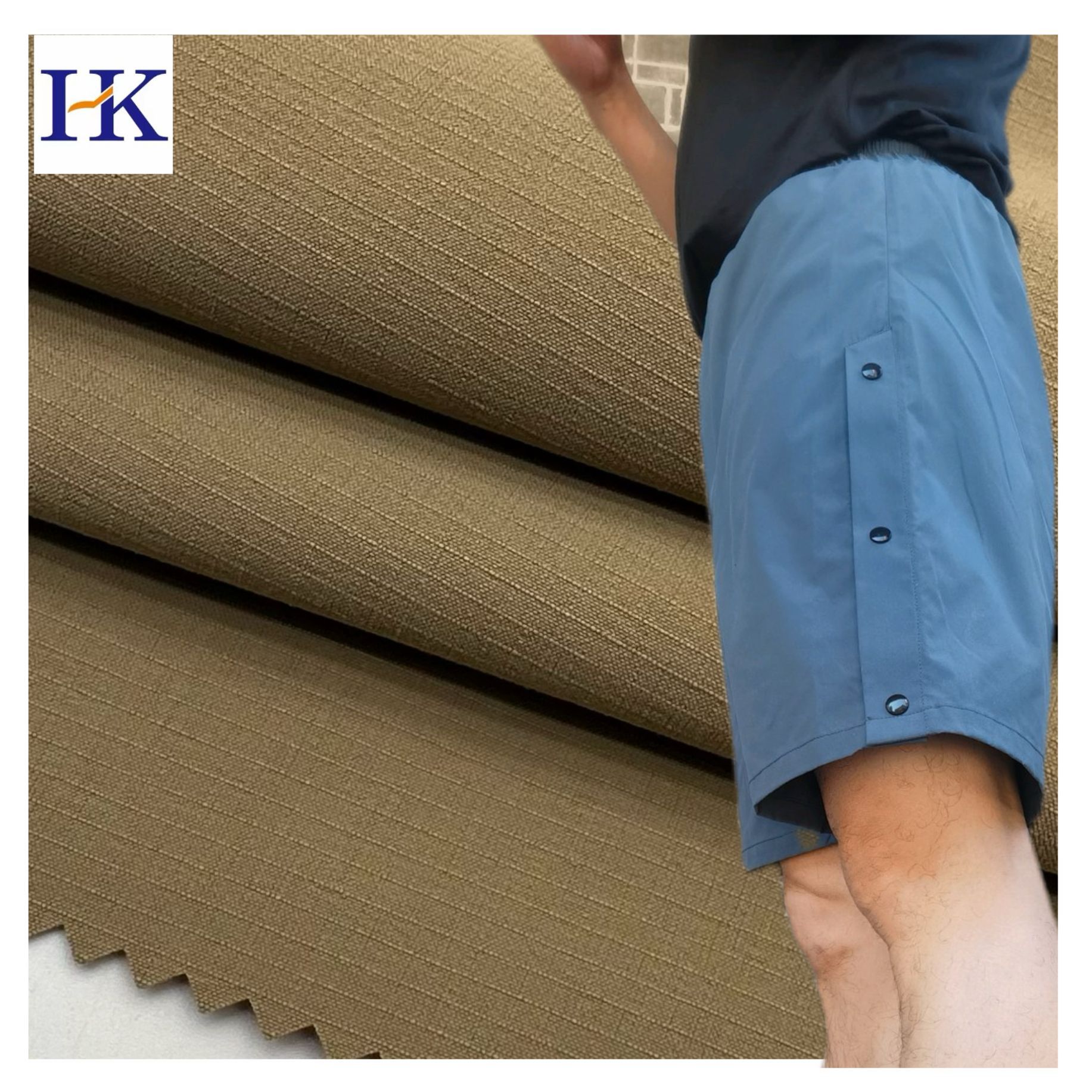 2cm格子经弹尼龙塔斯隆 沙滩裤户外长裤冲锋衣锦氨面料