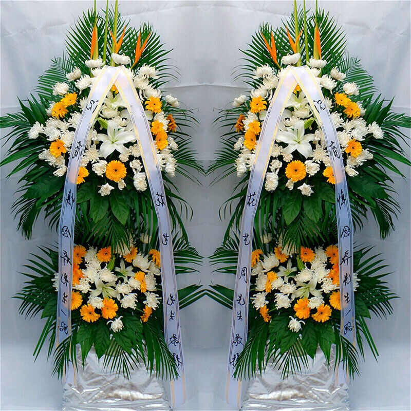 花圈鲜花同城速递花圈花篮祭奠菊花悼念殡仪鲜花花店扫墓追悼清明