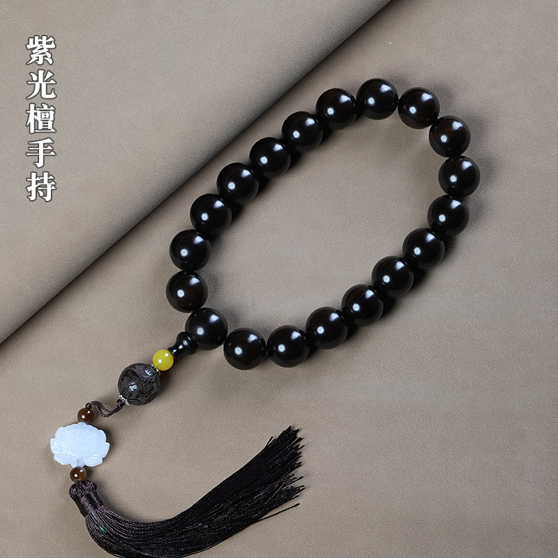紫光檀黑檀20mm老料佛珠车挂手持念珠车后视镜文玩饰品-阿里巴巴