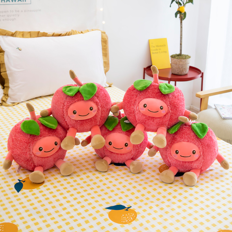 Creative Apple Pillow Plush Toy Cherry Figurine Doll Fruit Rag Doll Children's Birthday Gifts Girl Cute