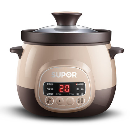 苏泊尔电炖锅家用煲汤锅煮粥紫陶砂锅炖盅全自动陶瓷炖锅