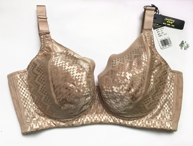 蕾丝大码有钢圈文胸 珍芙妮3202聚拢调整型收副乳薄杯透气女内衣